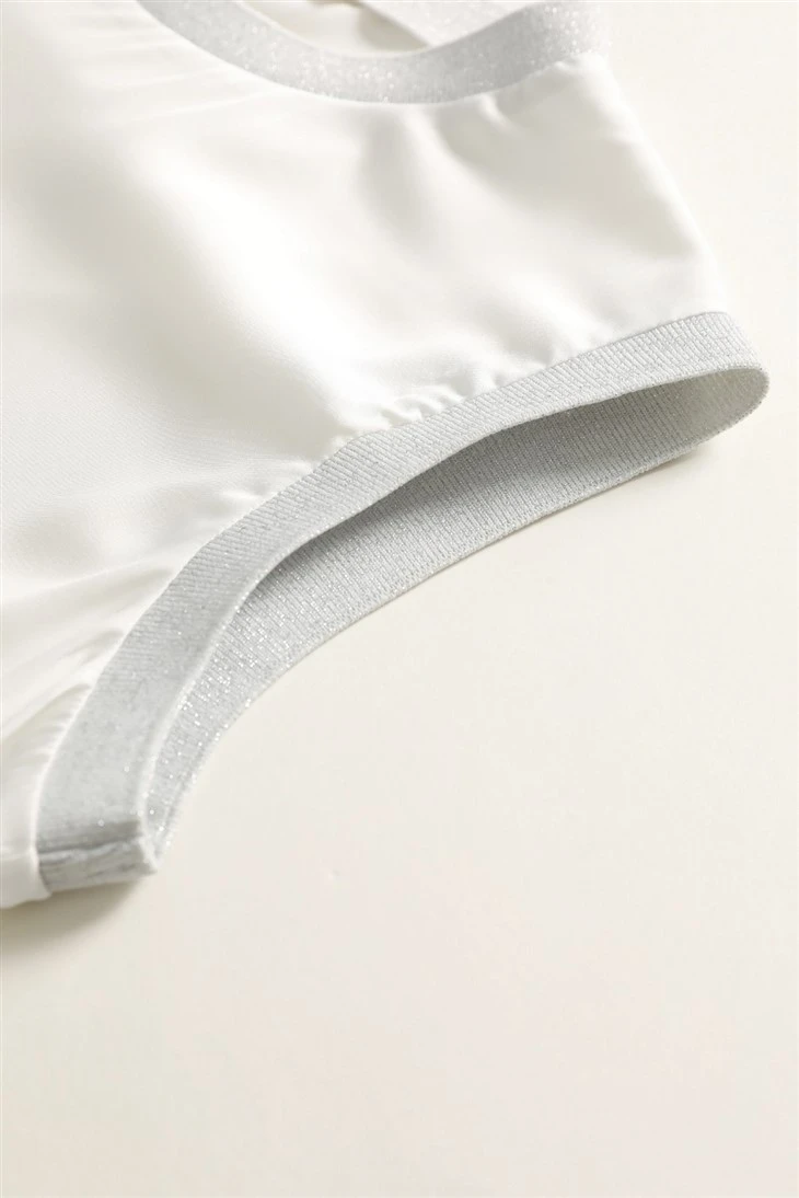Pure White Sleeveless Blouse